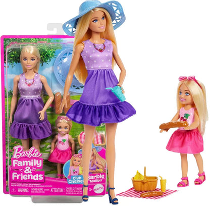 Barbie Family & Friends Dolls & Accessories Playset, Picnic-Themed Playset with Fashion & Small Dolls, Plus 9 Pieces Including Food, JBF43 - Jaiman Toys