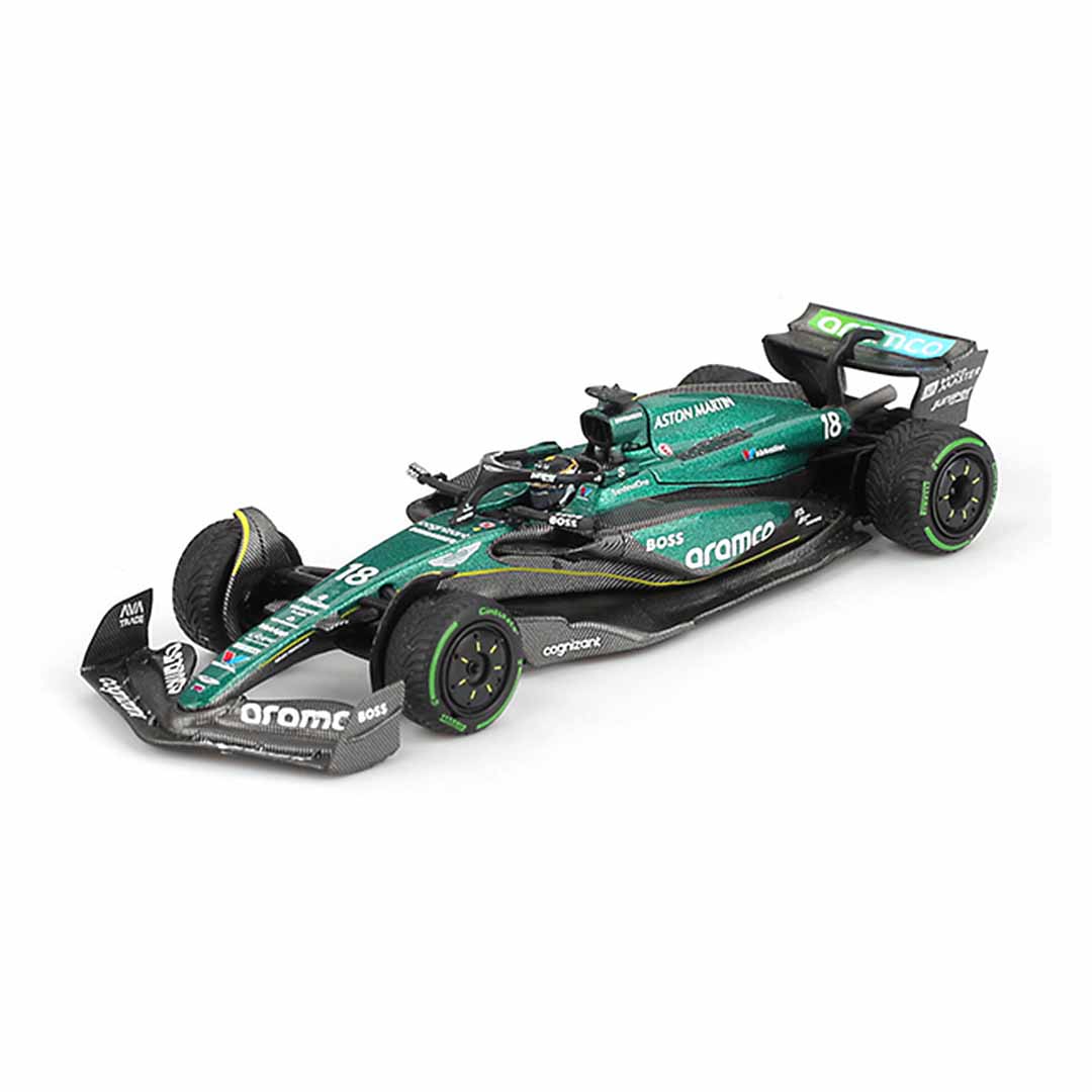 MINI GT 1:64 Aston Martin AMR24 #18 Lance Stroll 2024 Canadian GP Formula One Die-Cast Model Car