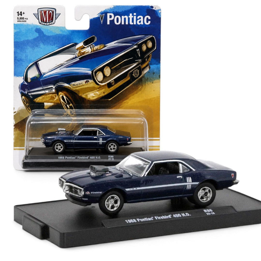 M2 Machines 1:64 1968 Pontiac Firebird 400 H.O. Die-Cast Model Car | R96 23-18 | Limited 9,600 PCS Worldwide | Classic American Muscle Car Collectible