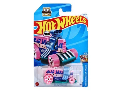 Hot Wheels 5-Car Die-Cast Set – BMW 635 CSi + Monteracer Purple X-Raycers 4/10 + Terra-Tracktyl JBB23 + Birthday Burner Pink + Max Steel Rod Squad | 1:64 Scale