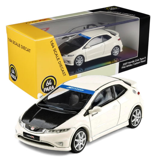 PARA64 Honda Civic Type R FN2 2007 White LHD 1:64 Scale Diecast Model Car
