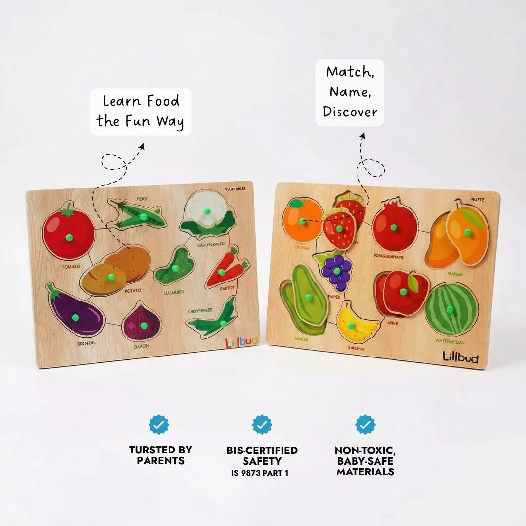LiLLBUD Wooden Puzzle Combo Set of 4