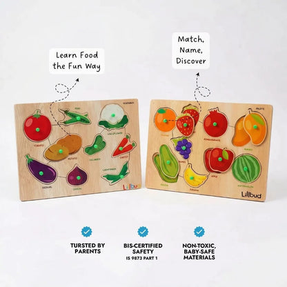 LiLLBUD Wooden Puzzle Combo Set of 4