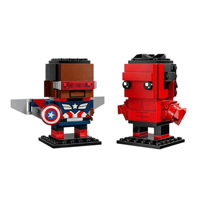 LEGO 40668 BrickHeadz Marvel Captain America & Red Hulk Figures | Buildable Super Hero Collectible Set-For Age 10+