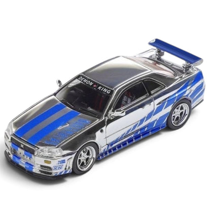DEMON KING 1:64 Nissan Skyline GT-R34J DKA-054 Chase Car
