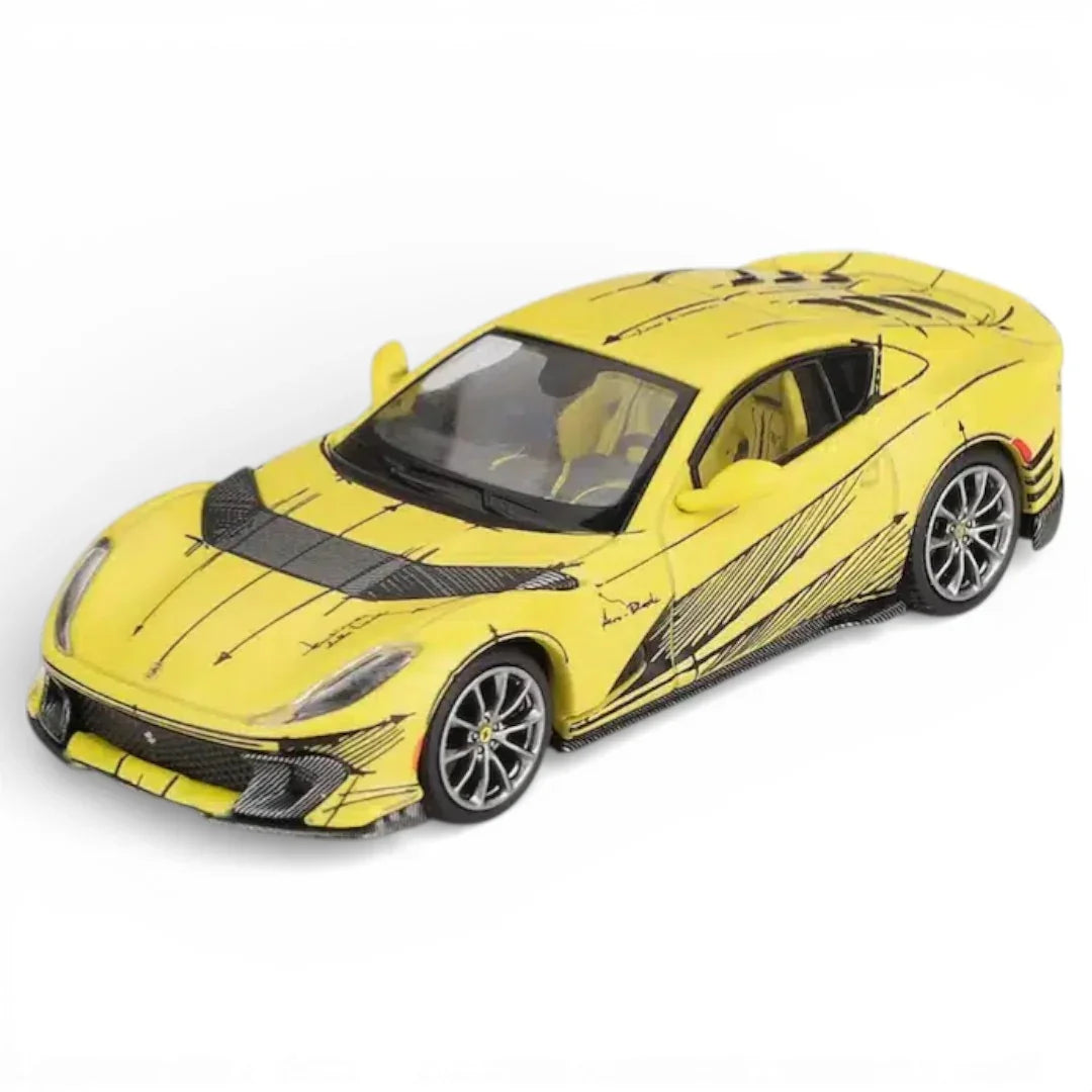 BBR Models 1:64 Scale  Ferrari Yellow Limited Edition Diecast Car – Premium Collectible