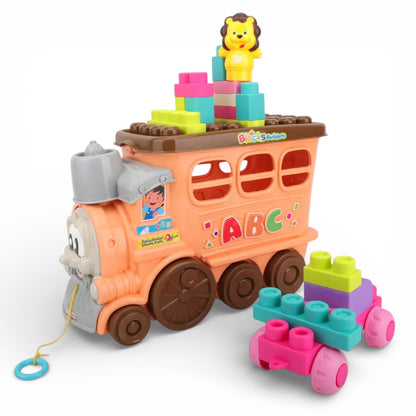 JDLT Multifunctional Blocks Train Game 2-in-1 Soft Rubber Building Blocks Set for Toddlers (23 Pieces)