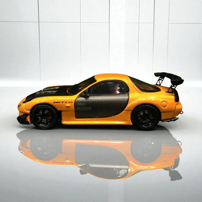 BSC 1:64 Mazda RX-7 FD3S Edition – Orange Diecast Model Car - Jaiman Toys