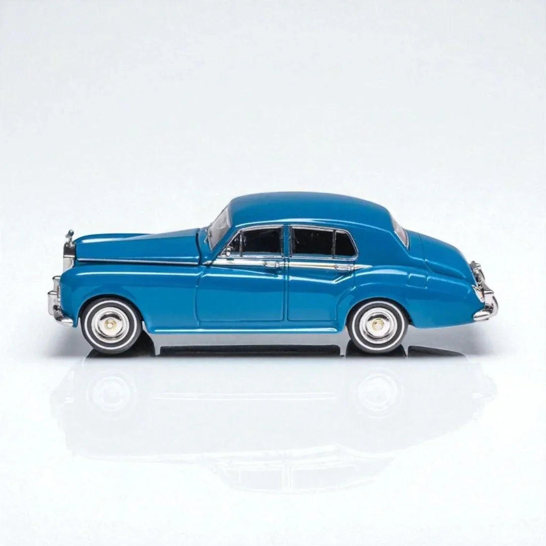 GFCC 1:64 Scale 1965 Rolls-Royce Silver Cloud III Vintage Blue Diecast Car Model - Jaiman Toys