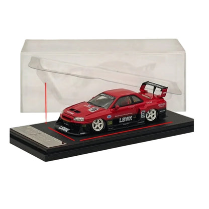 STREETWEAPON NISSAN SKYLINE ER34 LBWK RED DIECAST CAR MODEL - Jaiman Toys