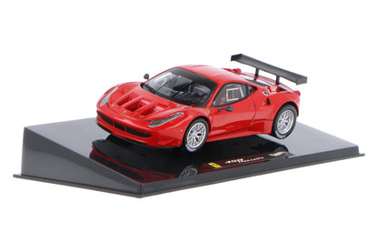 Hot Wheels 1:43 Ferrari 458 Italia GT2 Red Die-Cast Model Car | Premium Ferrari Racing Collectible