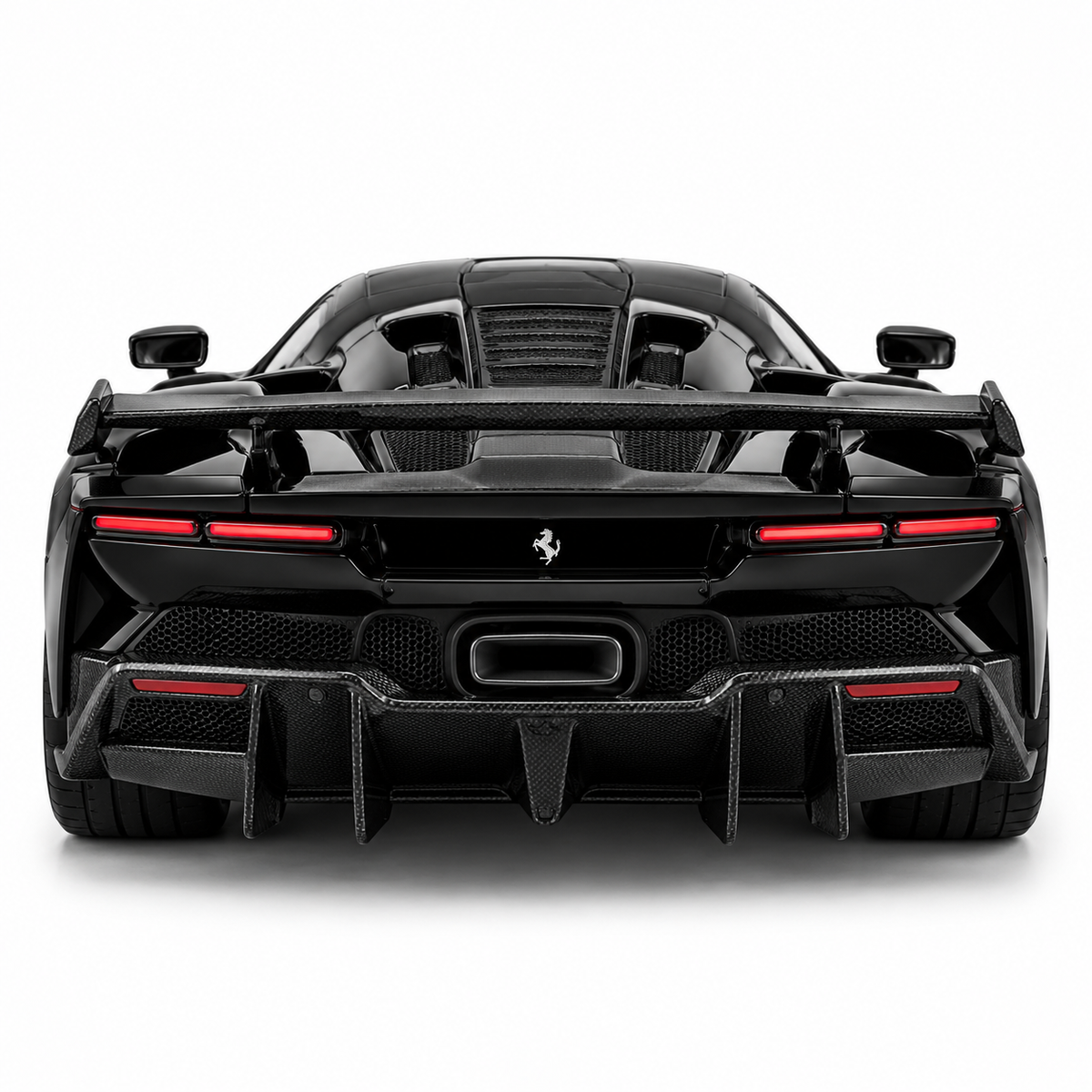 Bburago Ferrari F80 2024 1:43 Scale Signature Series Die-Cast Model Car – Black Supercar Collectible Display Model for Ferrari Fans & Car Collectors