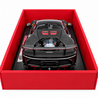Bburago Exclusive Series Ferrari SF90 XX Stradale Black 1:18 Scale Premium Diecast Model Car with Detailed Interior, Racing Rear Wing & Collector Display Box