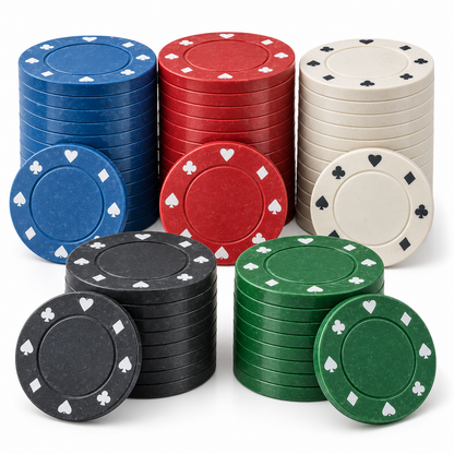 The Gentleman’s Emporium Poker Set with Multicolour Chips, Playing Cards & Dealer Button – Classic Poker Game Gift Set