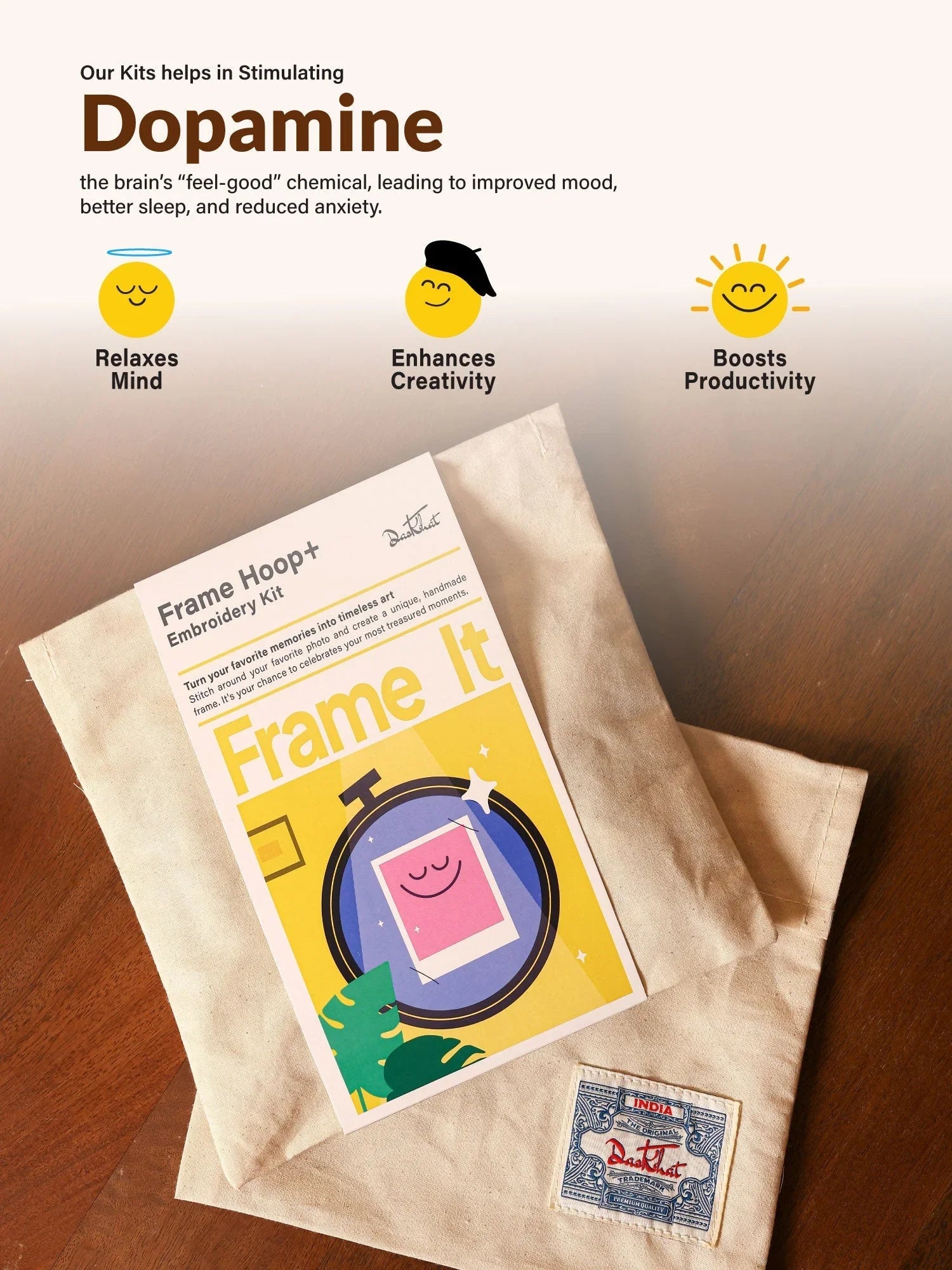 DIY Embroidery Photo Frame Kit by Dastkhat - Jaiman Toys