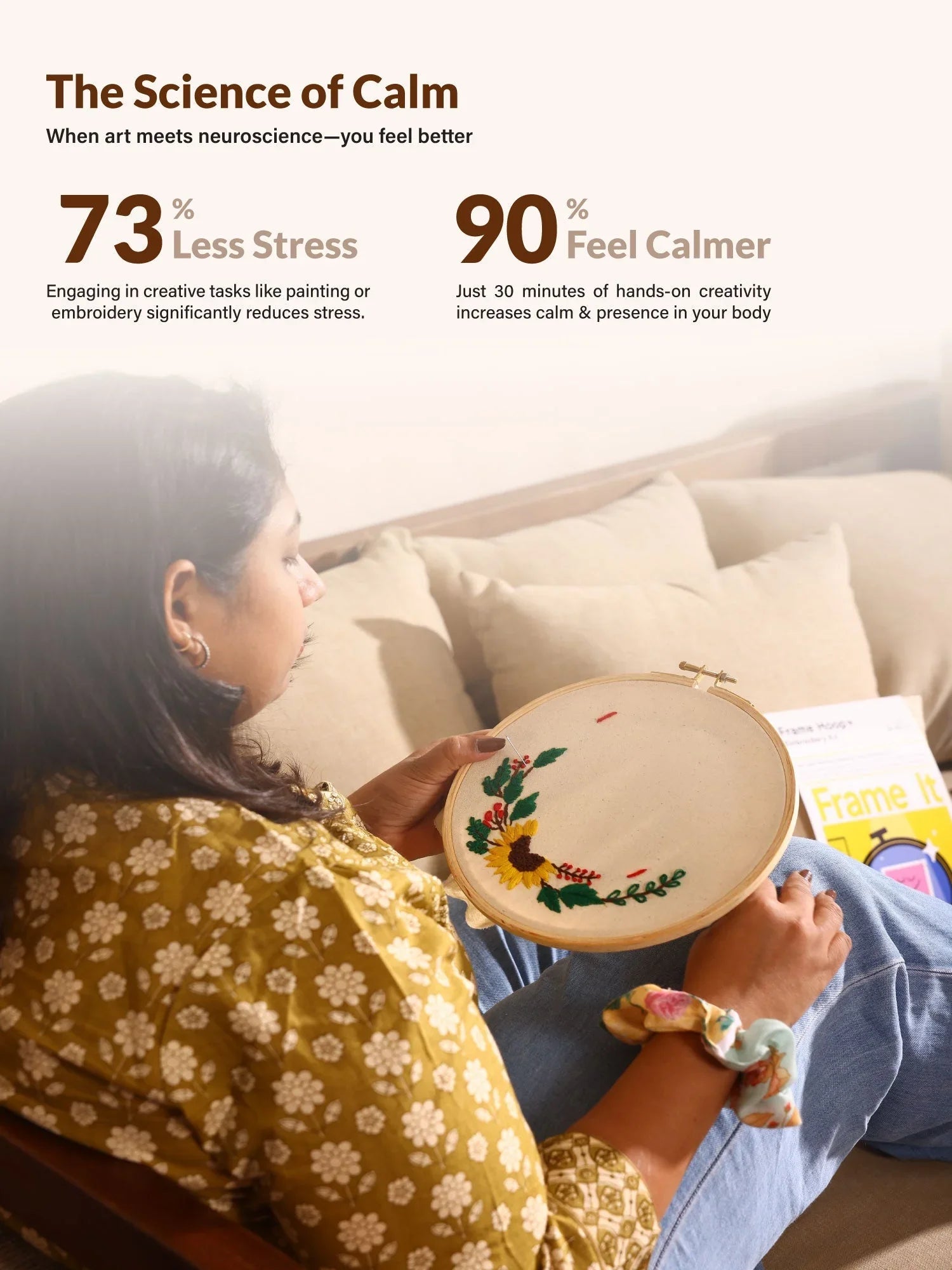 Photo on Hoop - DIY Sunflower kit by Dastkhat - Jaiman Toys