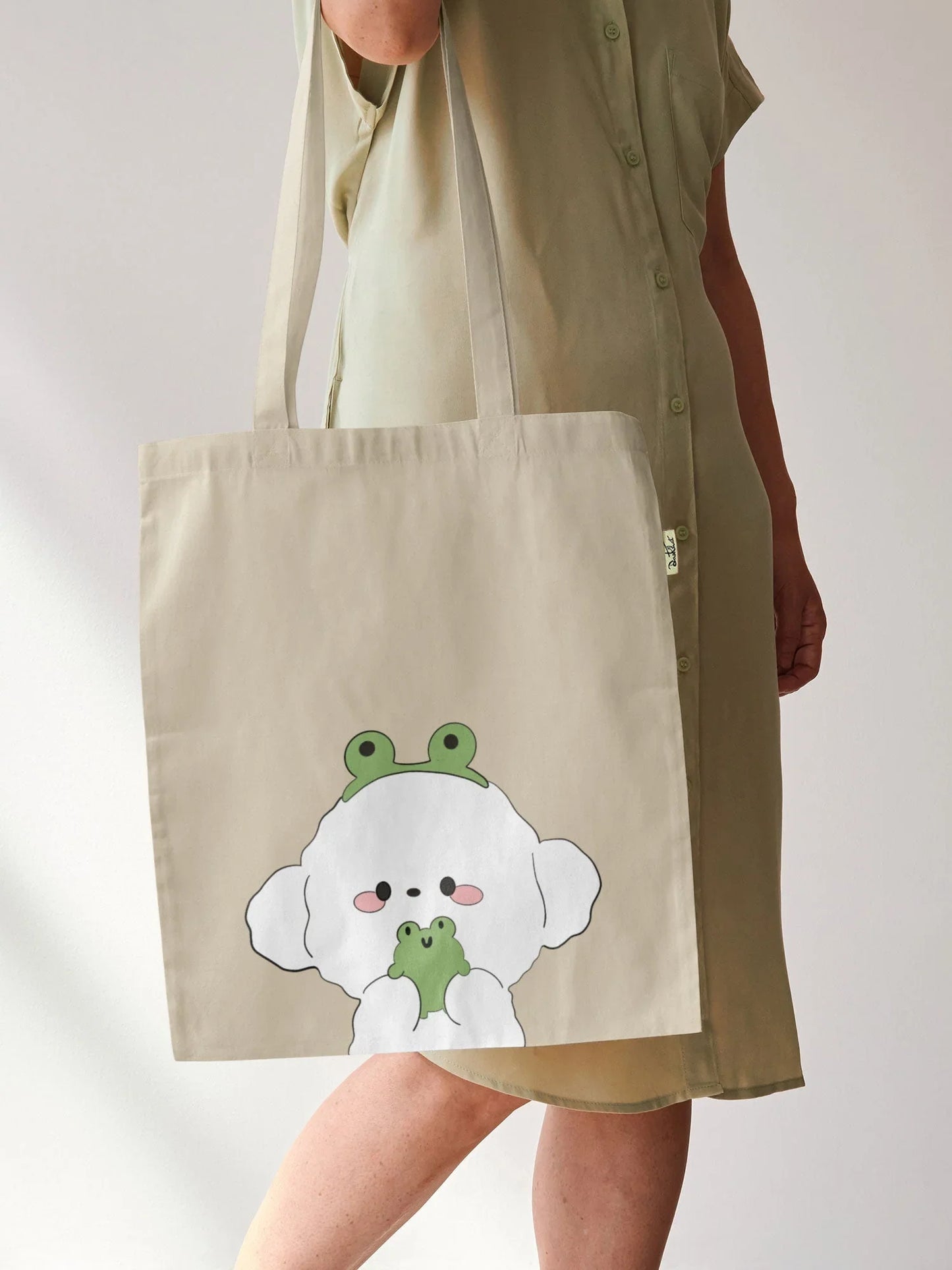 Tote Bag - DIY Froggy cuddle kit by Dastkhat - Jaiman Toys