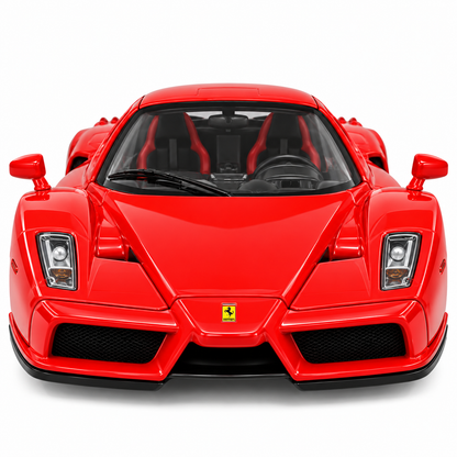 Bburago Enzo Ferrari 1:24 Scale Diecast Model Car – Red Ferrari Sports Car Collectible Toy with Detailed Interior