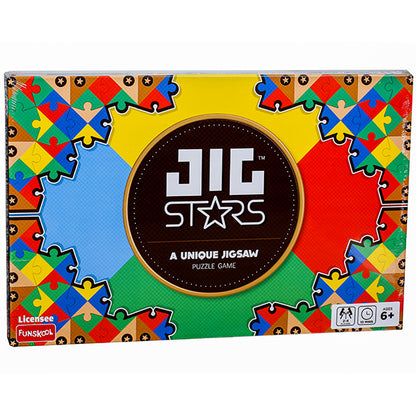Funskool JigStars Unique Jigsaw Puzzle Speed Game for Kids 6+ | 2–4 Players | Fast-Paced Family Puzzle & Strategy Game