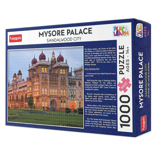 Funskool Mysore Palace Sandalwood City 1000-Piece Jigsaw Puzzle | Play & Learn Puzzle for Ages 14+