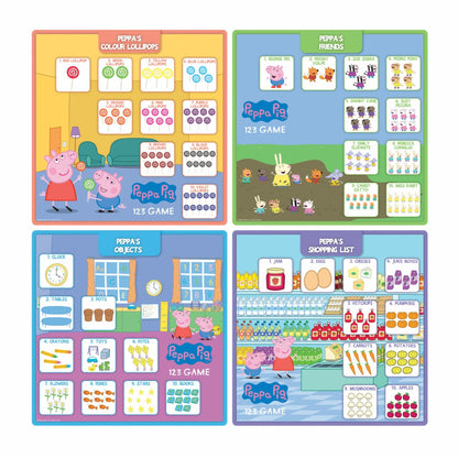 Funskool Peppa Pig Learning Made Fun 123 Game Educational Board Game for Kids Ages 3+ | Early Learning Number & Counting Game | Preschool Educational Toy | 1–4 Players | 20 Minutes Family Fun Game | Learning Through Play