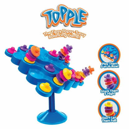Funskool Topple Strategy Board Game for Kids | Families Educational Fun 2 To 4 Players Family Fun Learning Activity Toy | 6+Years