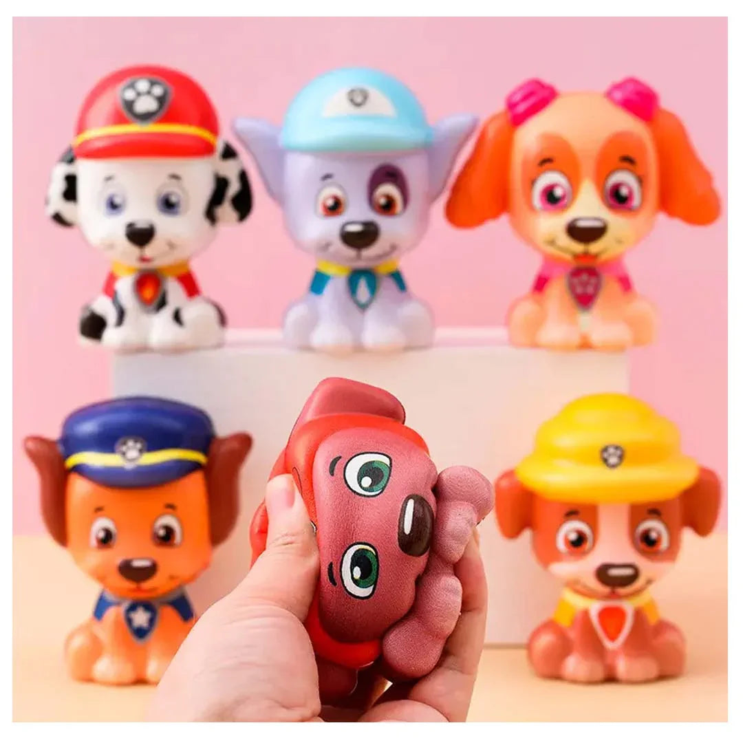 Paw Patrol Squishy Toy Set – 6 Hero Pups | Soft, Slow-Rising, Stress Relief Fun for Kids - Jaiman Toys
