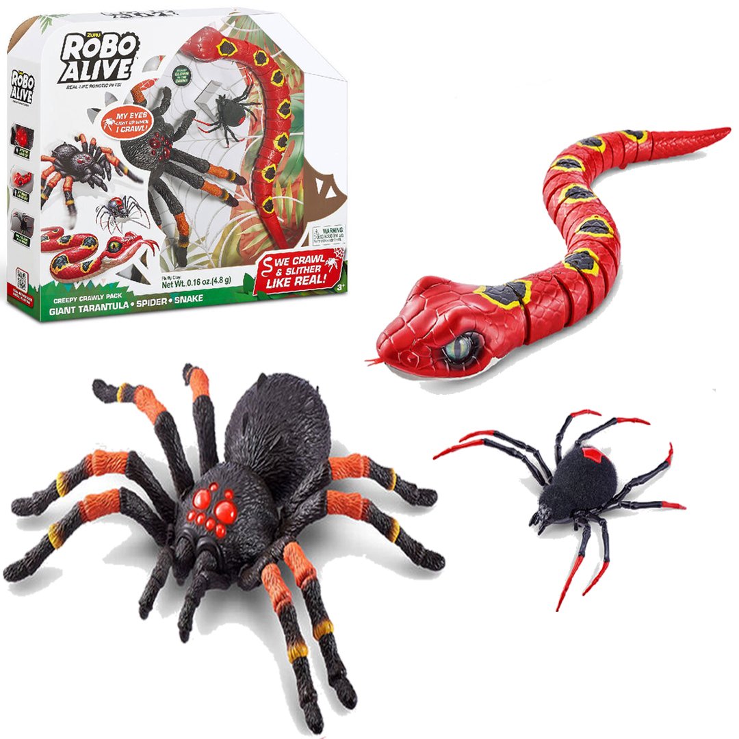 Robo Alive Giant Tarantula by ZURU – Creepy Crawling Fun with Web Slime! Perfect Prank Toy for Kids &amp; Teens