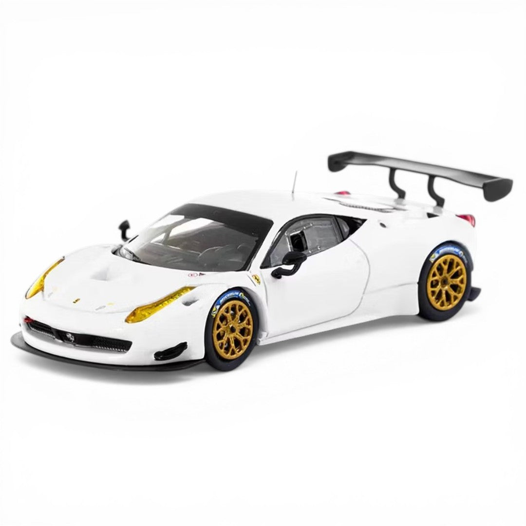 Tarmac Works ROAD64 1:64 Ferrari 458 Italia GT3 White Diecast Model Car (T64R-074-WH) – Premium Collectible Racing Model