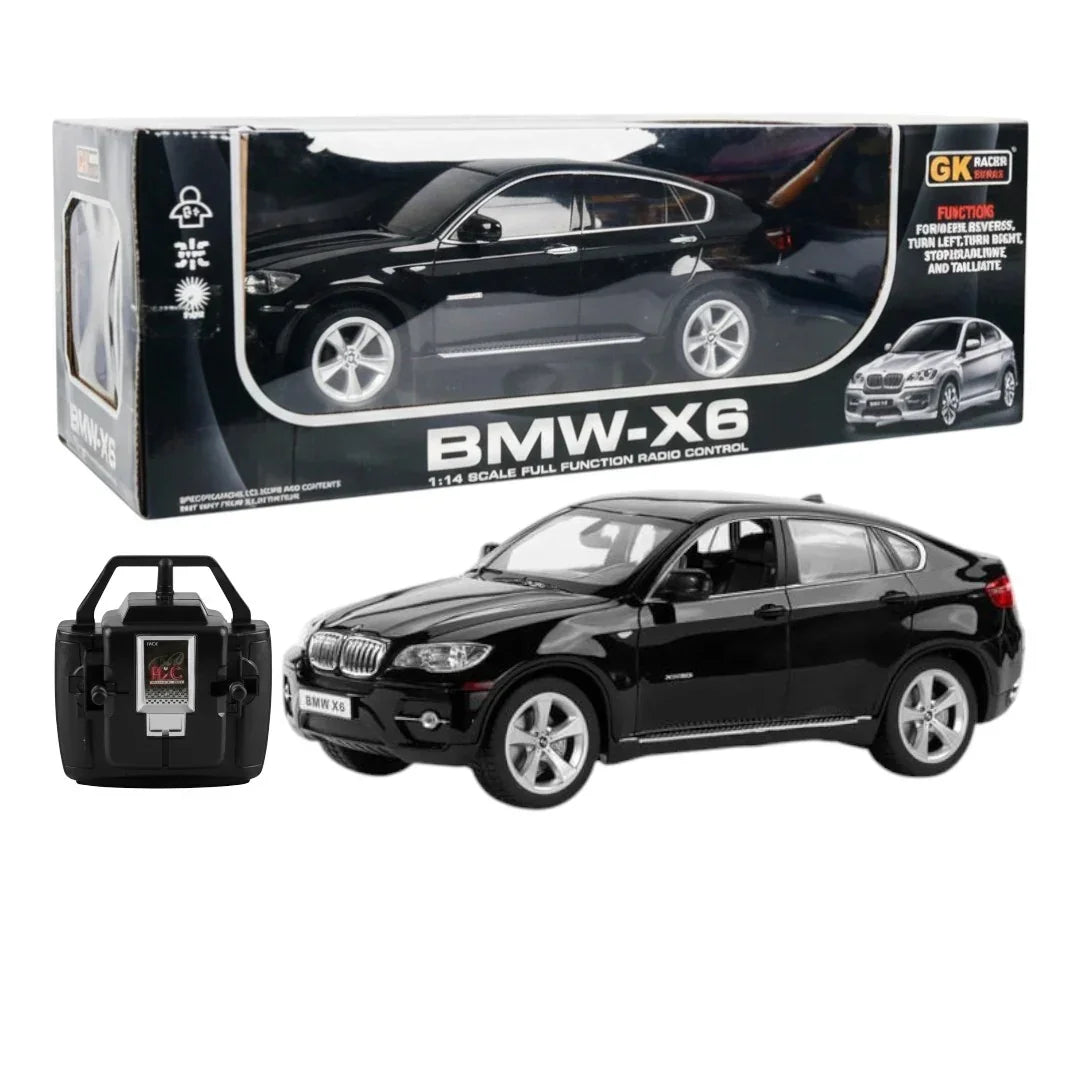Guokai 1:10 BMW X6 Model Remote Control Car – Officially Licensed RC Supercar with 2.4GHz Control, Functional LED Lights & High-Speed Performance for Kids & Hobbyists
