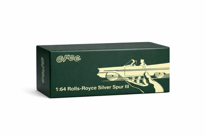 1994 Rolls-Royce Silver Spur III 1:64 Diecast Model Car | Black | Premium Acrylic Display Box