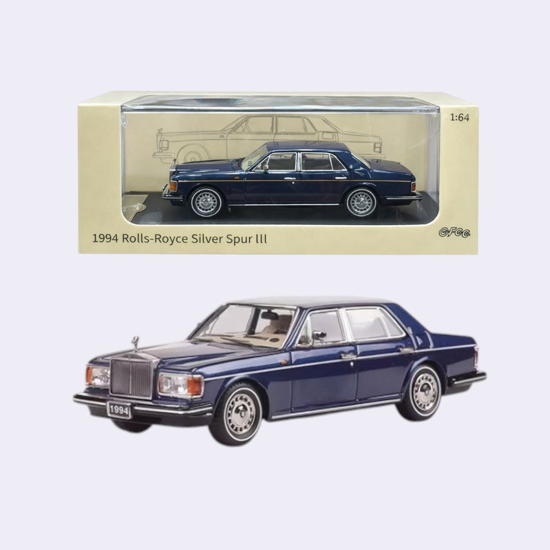 GFCC 1:64 Rolls-Royce Silver Spur III (1994) Diecast Model Car – Blue