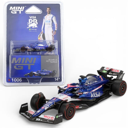 Mini GT 1:64 Blister Pack Racing Duo – RB VCARB F1 Ricciardo Bahrain GP 2024 + LBWK Nissan Silvia S15 Drift Collectibles