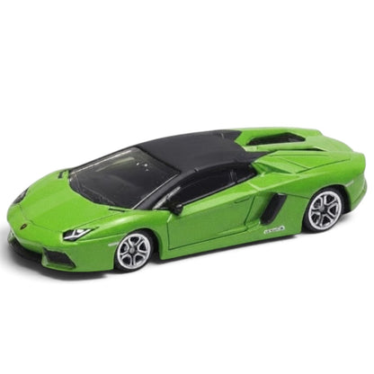 CCA 1:64 Lamborghini Aventador Roadster S02-02 Die-Cast Model Car | Green Supercar Collectible