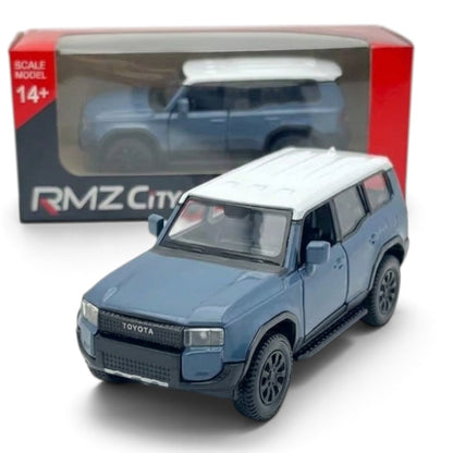 RMZ City Toyota Land Cruiser 250 Prado 1:32 Scale Die-Cast Model SUV –  Collectible Off-Road Car with 2 Colour Variants, Opening Doors, Pull-Back Action