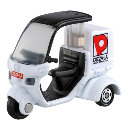 Tomica No.99 Pizza-La Delivery Bike (White) – 1:39  Scale Diecast Scooter Model | Delivery Vehicle Collectible
