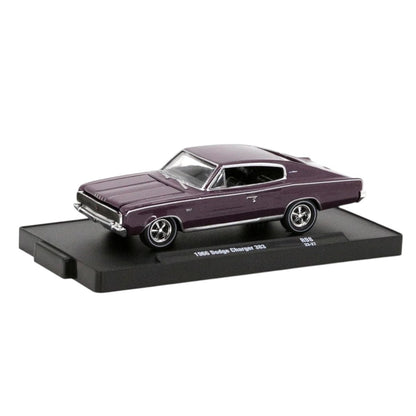 M2 Machines 1:64 1966 Dodge Charger 383 Die-Cast Model Car | R90 23-27 Classic American Muscle Car Collectible