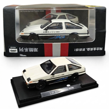 CCA 1:55 Scale Toyota Sprinter Trueno (AE86) H2 Edition Die-Cast Model Car with Display Base | Official Licensed Toyota Collectible Miniature Car | Detailed Interior, Realistic Body & Premium Collector Model
