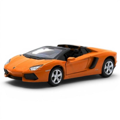 MSZ 1:24 Lamborghini Aventador Roadster Orange Die-Cast Model Car with Openable Doors | Street Series Collectible