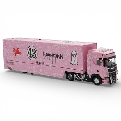 Maxwell 1:64 Scania S730 Pink Enclosed Double Deck Truck – Diecast Metal Collectible Model