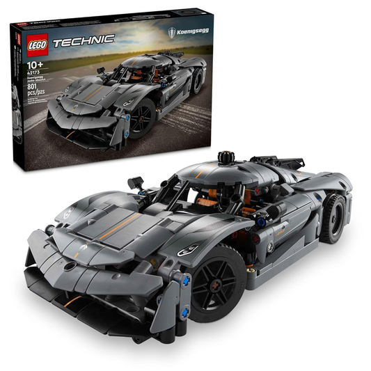 LEGO Technic 42173 Koenigsegg Jesko Absolut Grey Hypercar, Sports Car Building Toy (801 Pieces)