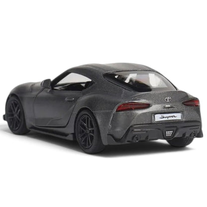 RMZ City 1:32 Scale 2020 Toyota GR Supra Die-Cast Sports Car Model – Grey, Red & Yellow | Collectible Miniature with Opening Doors | 3 Colour Variants