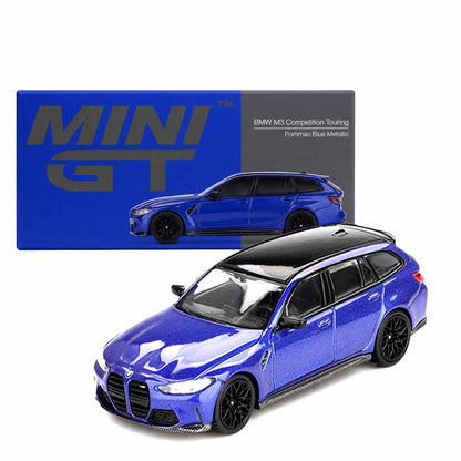 MINI GT 1:64 BMW M3 Competition Touring Portimao Blue Metallic Die-Cast Model Car