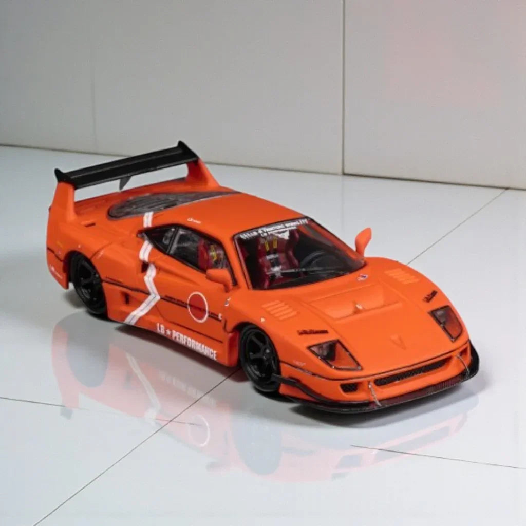 ■1/64【DMモデルLBWK F40 ZERO　FIGHTER　GREY】1台 品牌：DM MODEL 1/64 Ferrari F40 LBWK A-戰鬥灰B-零戰綠C-零戰橙合金