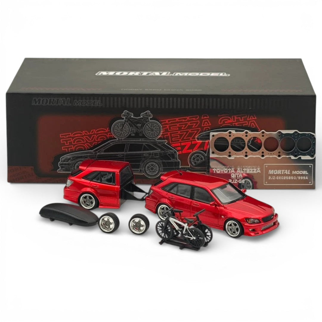 Mortal Model 1:64 Toyota Altezza Gita Diecast Car | Detailed Wagon Model with Accessories & Opening Parts