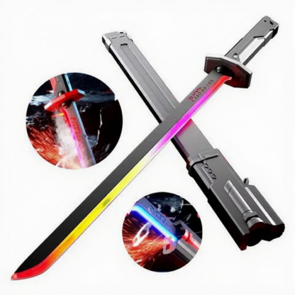 Sparkblade LED Sword with Smoke & Spark Effects – 7-Color Light Katana with Sound FX | Anime Cosplay Prop
