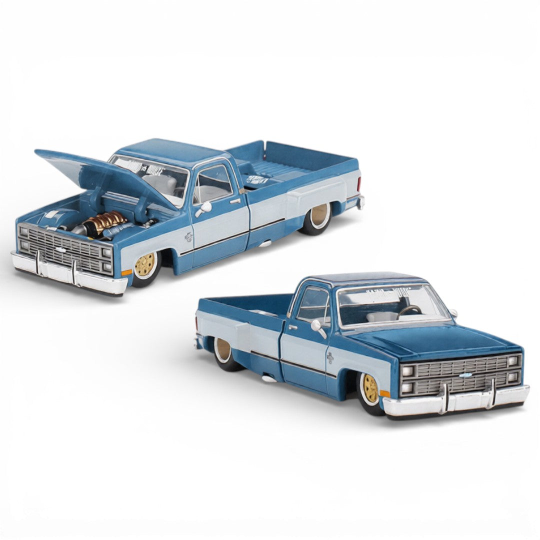 Kaido House x Mini GT Chevrolet Silverado Dually Vintage Spec V1 Diecast Truck – 1:64 Scale (KHMG192)