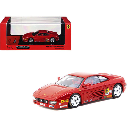 Tarmac Works 1:64 Ferrari 348 Challenge Presentation Diecast Model Car (T64-082-PRE) – Red Collectible Racing Model
