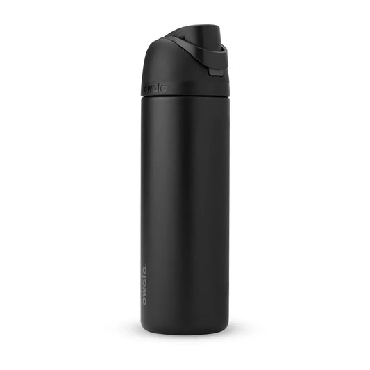Owala FreeSip Insulated Stainless Steel Water Bottle with Straw for Sports, Travel, and School 24 OZ | 710 ML (Black) - Jaiman Toys