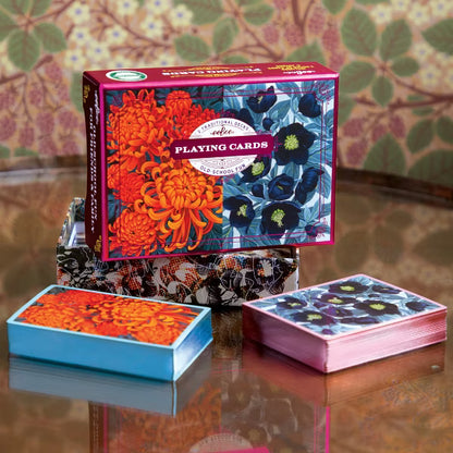EeBoo Autumn Abundance Playing Cards – 2 Floral Gilded Decks